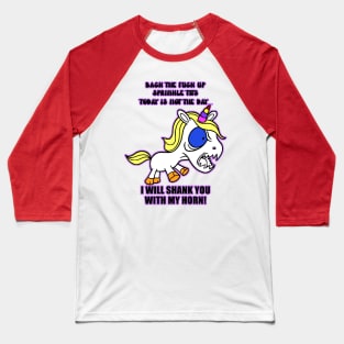 Angry Unicorn Baseball T-Shirt